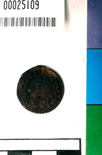 King William IV sixpence, from the wreck of the DUNBAR