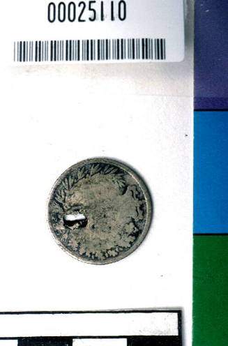 King William IV pierced sixpence, from the wreck of the DUNBAR