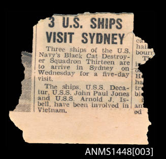 3 U.S ships to visit Sydney