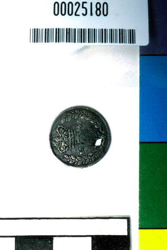 Queen Victoria pierced threepence