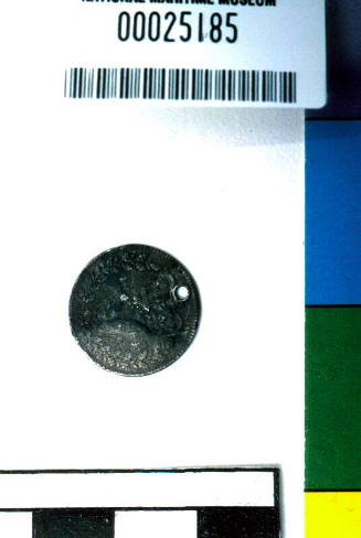 Queen Victoria pierced threepence