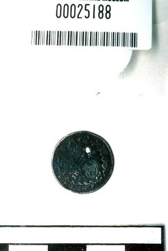 Queen Victoria pierced threepence