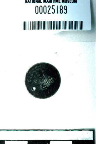 Queen Victoria pierced threepence