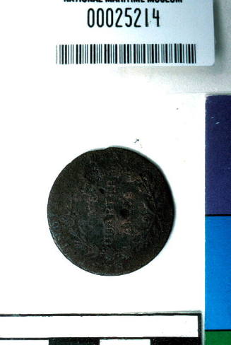 East India Company One Quarter Anna, recovered from the wreck of the DUNBAR