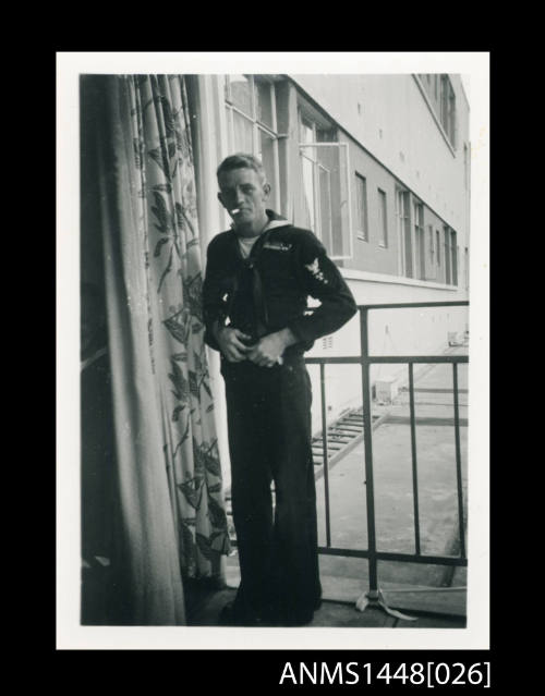 Sailor smoking a cigarette