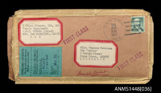 Mail envelope from H Chico Alvarez, USS TOWERS