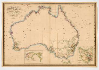 Map of Australia compiled from the Nautical Surveys Made by Order of the Admiralty, and other authentic documents by John Wyld Geographer to the Queen