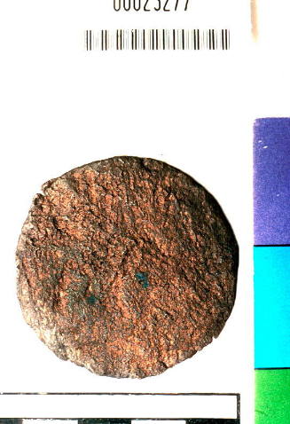 Corroded coin or token