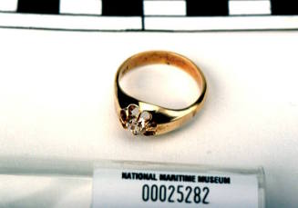 Diamond ring recovered from the wreck of the DUNBAR