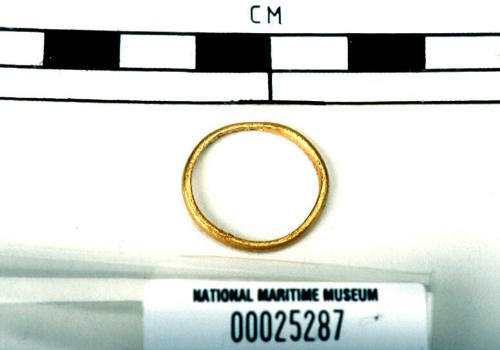 Wedding ring recovered from the wreck of the DUNBAR