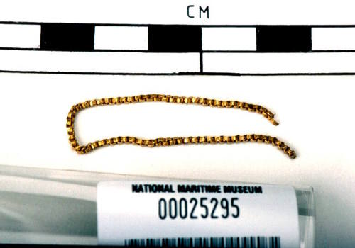 Segment of gold chain recovered from the wreck of the DUNBAR