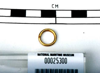 Link of a gold chain recovered from the wreck of the DUNBAR