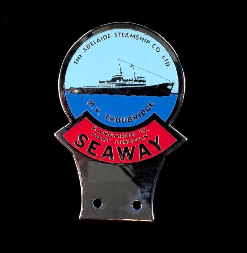 The Adelaide Steamship company car-bumper badge