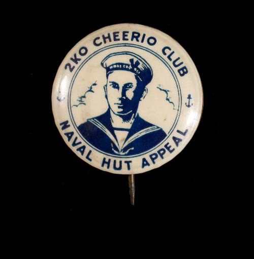 2KO Cheerio Club Naval Hut Appeal badge
