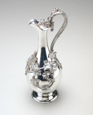 Sterling silver claret jug and case
