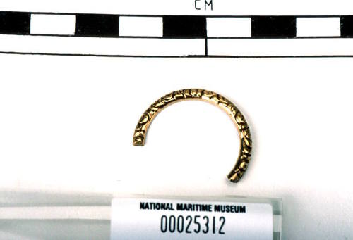 Portion of split ring recovered from the wreck of the DUNBAR