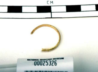 Partial gold ring recovered from the wreck of the DUNBAR