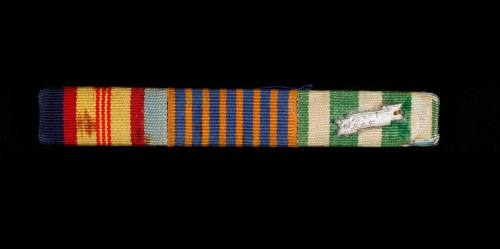 Ribbon bar from Royal Australian Naval uniforms of Commander Robert James Varley