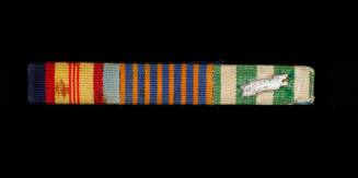 Ribbon bar from Royal Australian Naval uniforms of Commander Robert James Varley