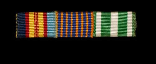 Ribbon bar from Royal Australian Naval uniforms of Commander Robert James Varley