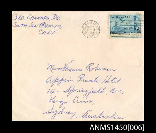 Envelope addressed to Vanessa Roberson