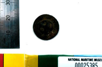 Button recovered from the wreck of the DUNBAR