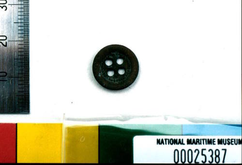 Button recovered from the wreck of the DUNBAR