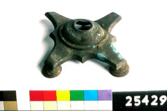 Base stand recovered from the wreck of the DUNBAR