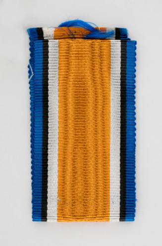 Ribbon for British War Medal awarded to HMAS AE1 Chief Engine Room Artificer Joseph Wilson