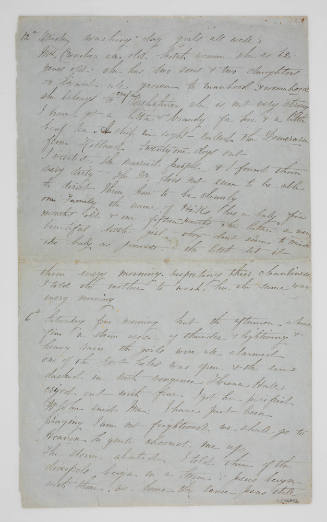 Loose pages from the diary of Mary Armstrong, matron on the emigrant ship SEVERN in 1863