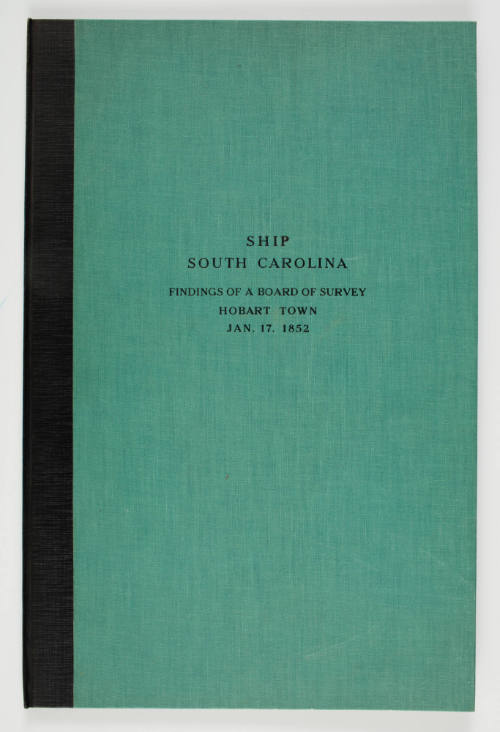 A group of four manuscripts relating to the condemnation of the New Bedford whaler, SOUTH CAROLINA as unseaworthy