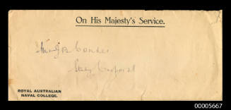 Envelope for James Conder's reference