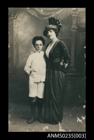Muriel Binney with one of her sons, by Johnson Studios, Sydney