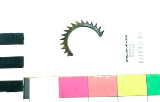Section of metal star wheel for a clock