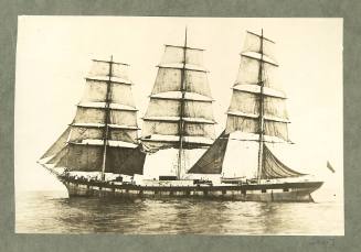 Full-rigged ship DITTON underway at sea