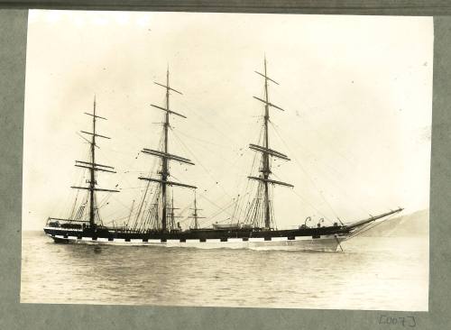 Full-rigged ship BRAMBLETYE at anchor