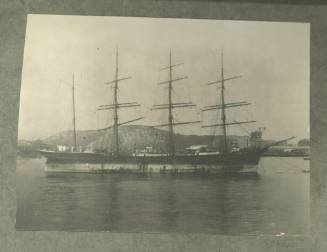 Barque moored in a harbour