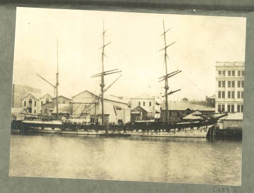 Barque SCOTTISH WIZARD docked at a wharf