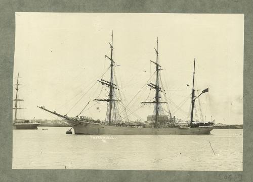 Barque INVERNEILL moored to a buoy in a port