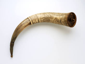 Scrimshaw powder horn