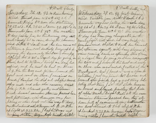 Journal kept by Arthur Jamieson on Gellibrand lightship, Victoria