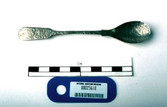 Mustard spoon recovered from the wreck of the DUNBAR