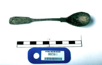 Mustard spoon recovered from the wreck of the DUNBAR