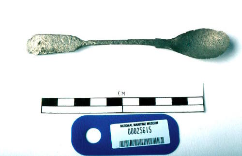 Mustard spoon recovered from the wreck of the DUNBAR