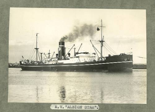 Cargo ship MV ALBION STAR in harbour