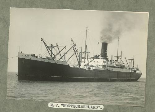 Cargo ship MV NORTHUMBERLAND at sea