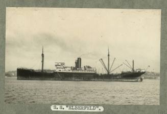 Cargo ship SS ELBERFIELD moored in harbour