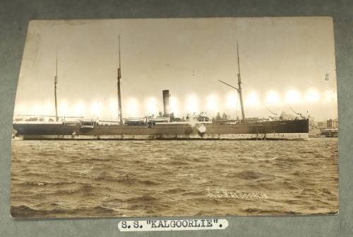 Cargo ship SS HANAU anchored in harbour