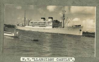 Passenger ship MV LLANGIBBY CASTLE under way in harbour