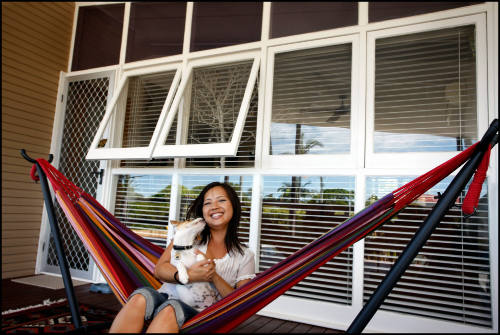 Dao Lu at home in Labrador, Queensland